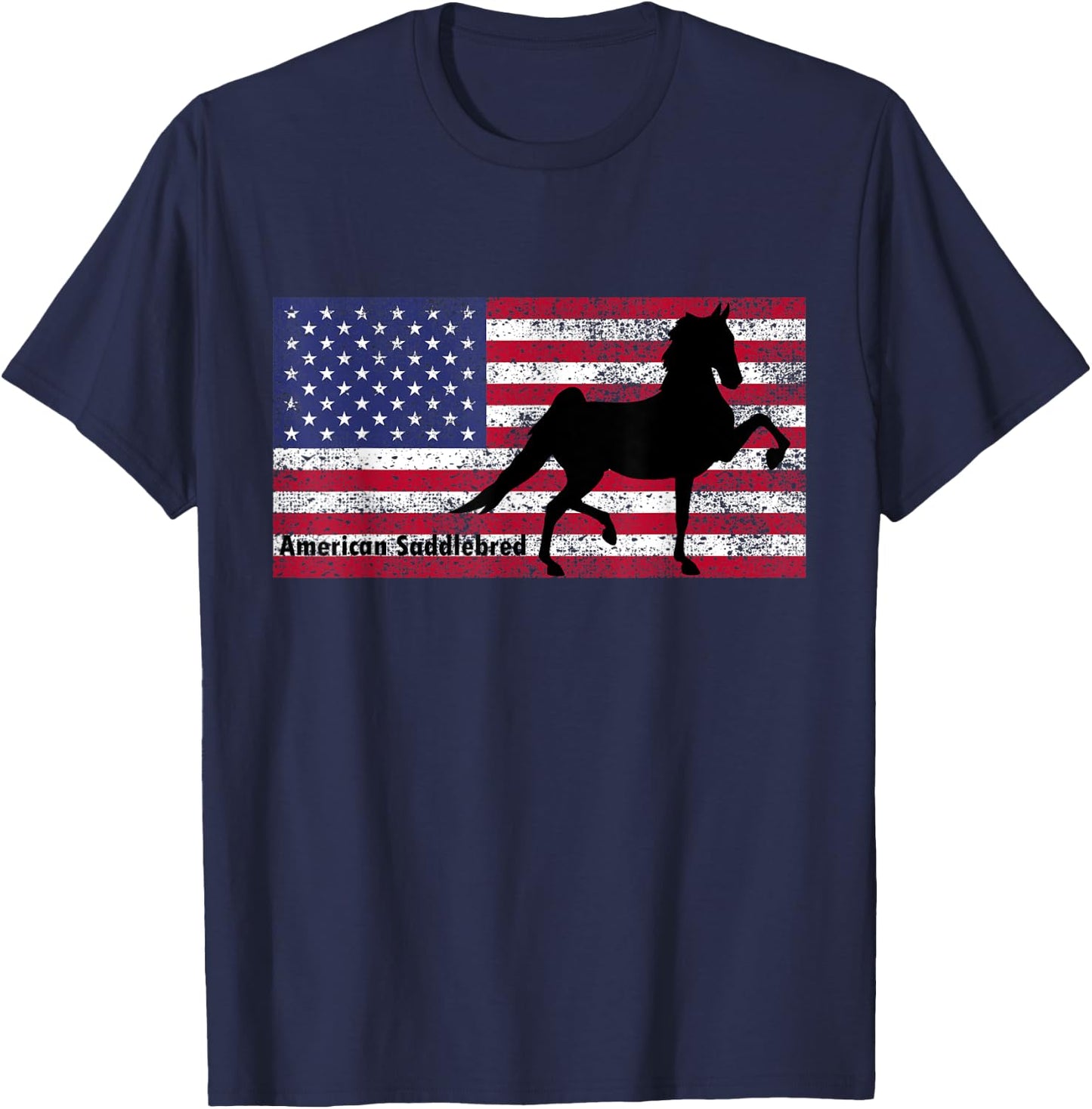 American Saddlebred Horse Training Gaited Horses Men T Shirt T-Shirt - T-Shirt | Navy