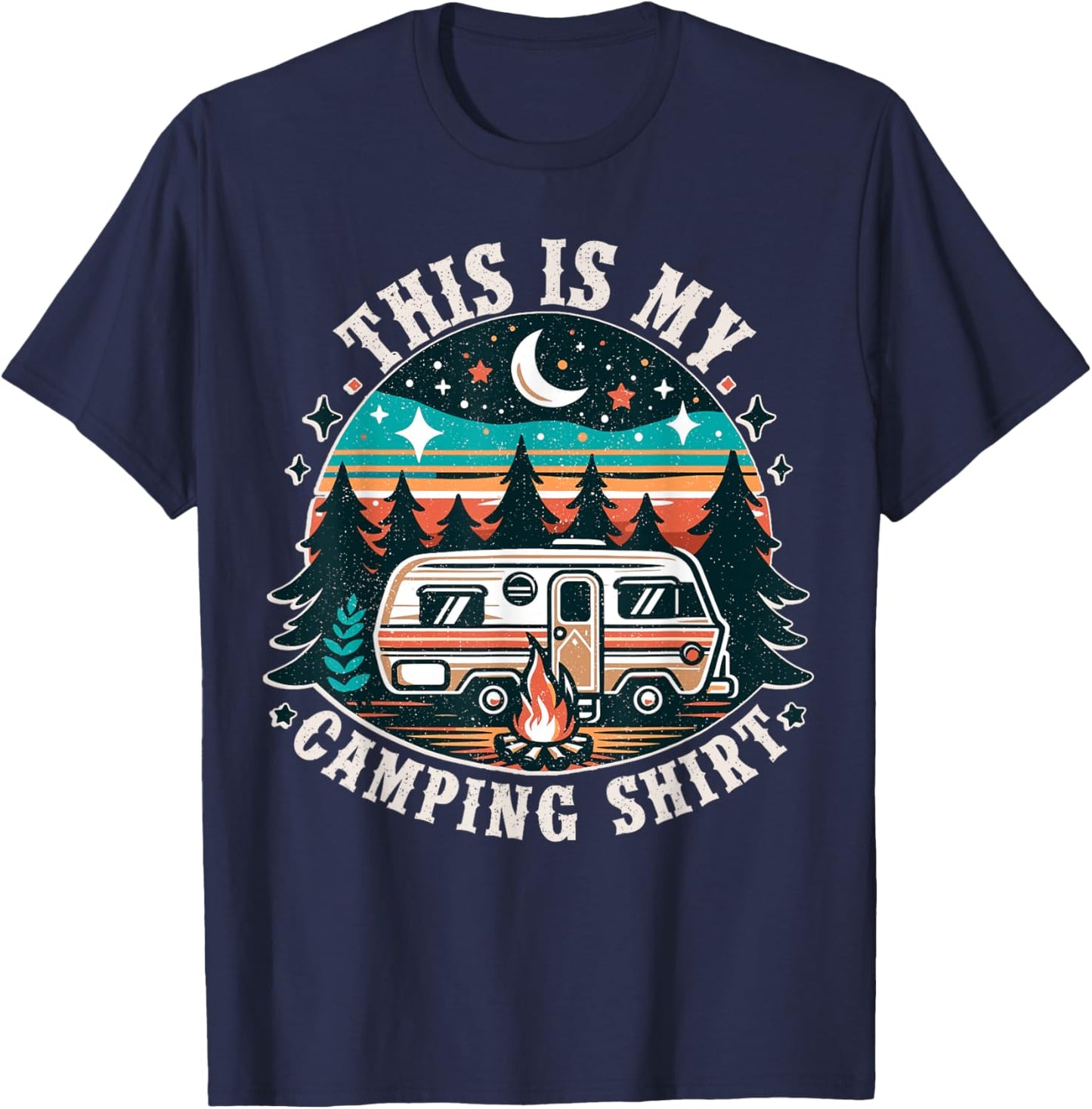 Funny Camper Hiking Nature Shirt This is My Camping Shirt T-Shirt - T-Shirt | Navy