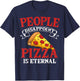 Funny Pizza Lover Round Pizzetta Fan Pizzaiolo Pizzeria T-Shirt - T-Shirt | Navy