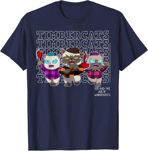 Kipo And The Age Of Wonderbeasts Timbercats Group T-Shirt - T-Shirt | Navy