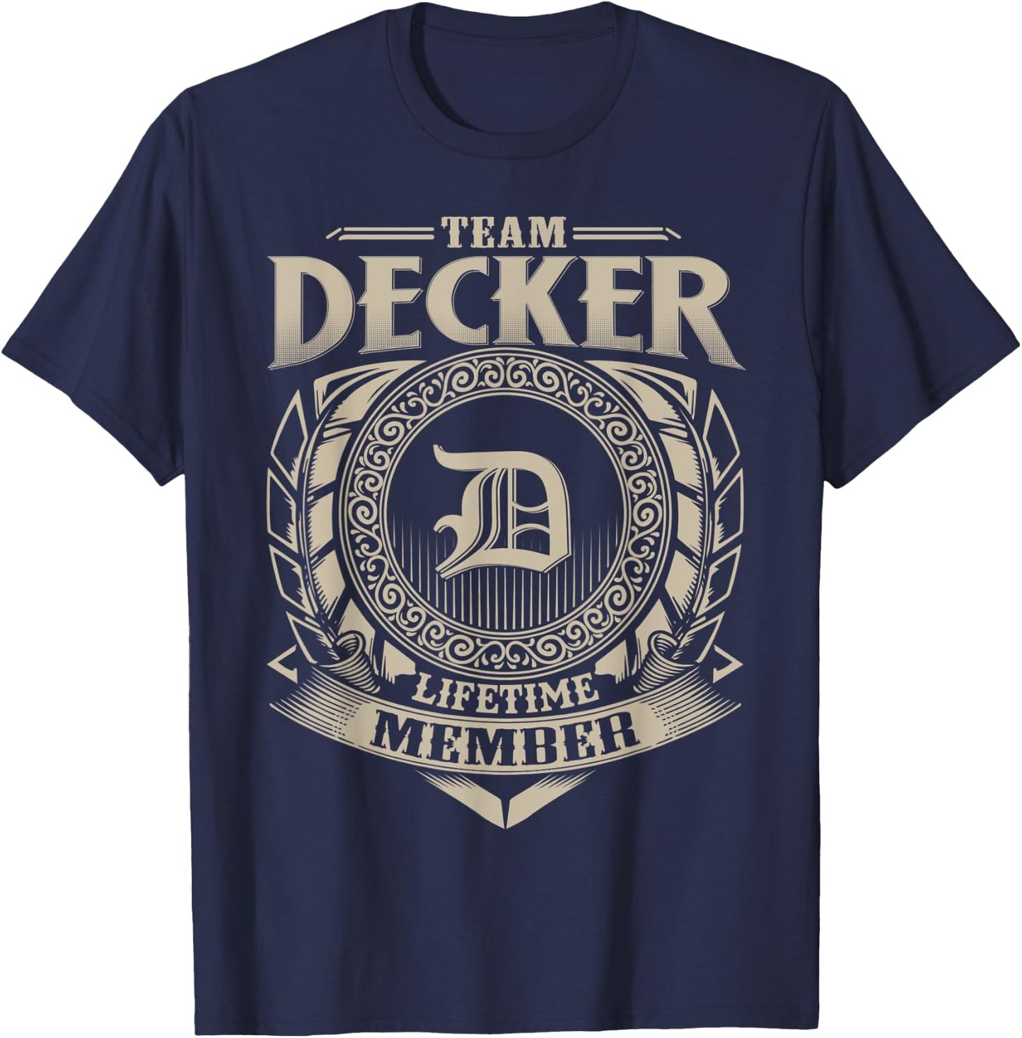 Team DECKER Lifetime Member Vintage DECKER Family T-Shirt - T-Shirt | Navy