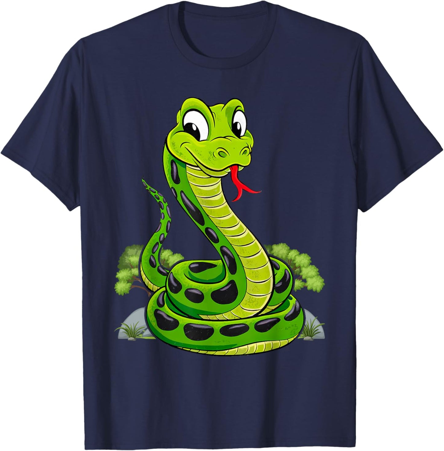 Reptile Kids Cute Snake T-Shirt - T-Shirt | Navy