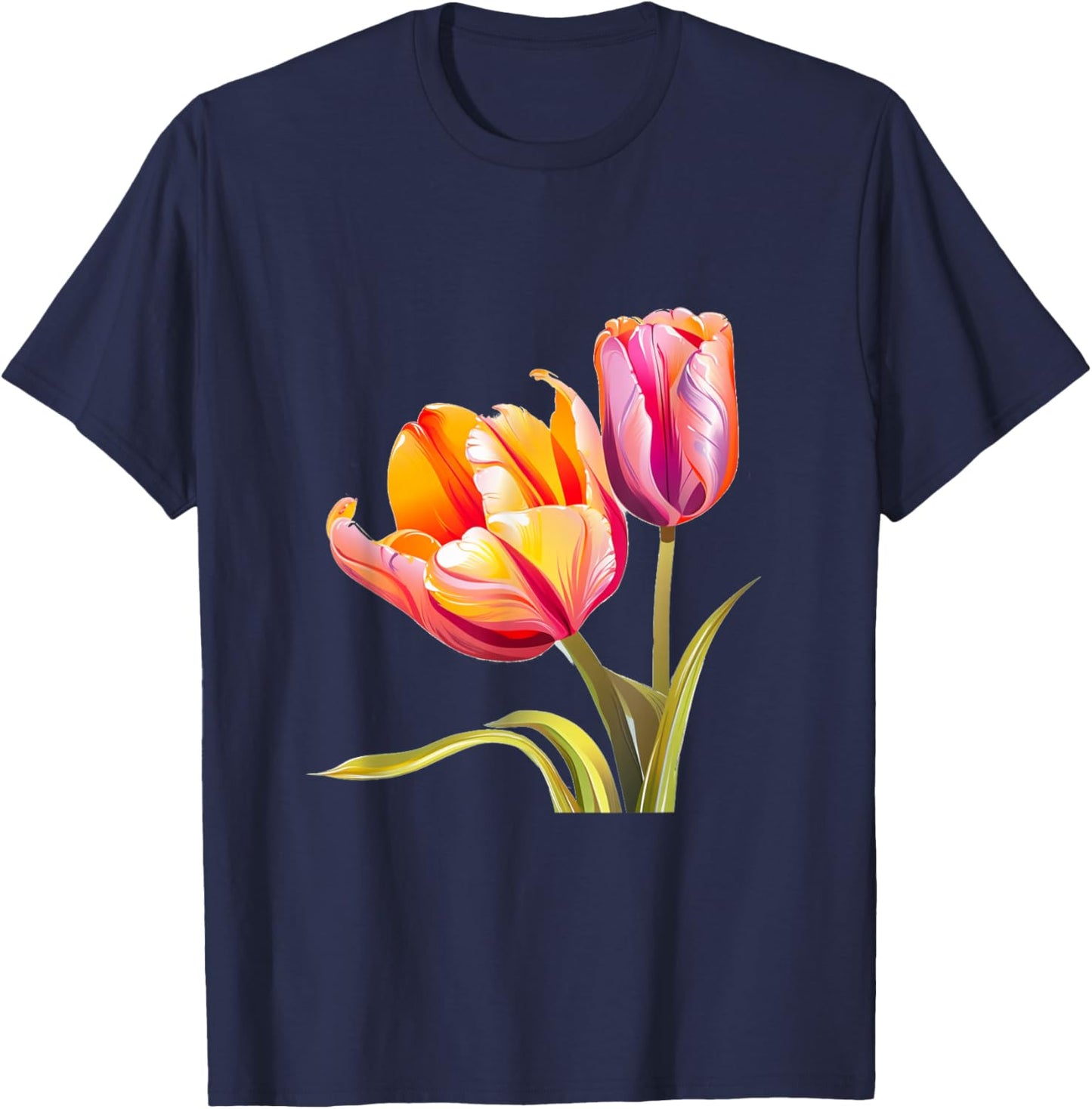 Pretty Tulip Flowers Costume for Boys and Girls T-Shirt - T-Shirt | Navy