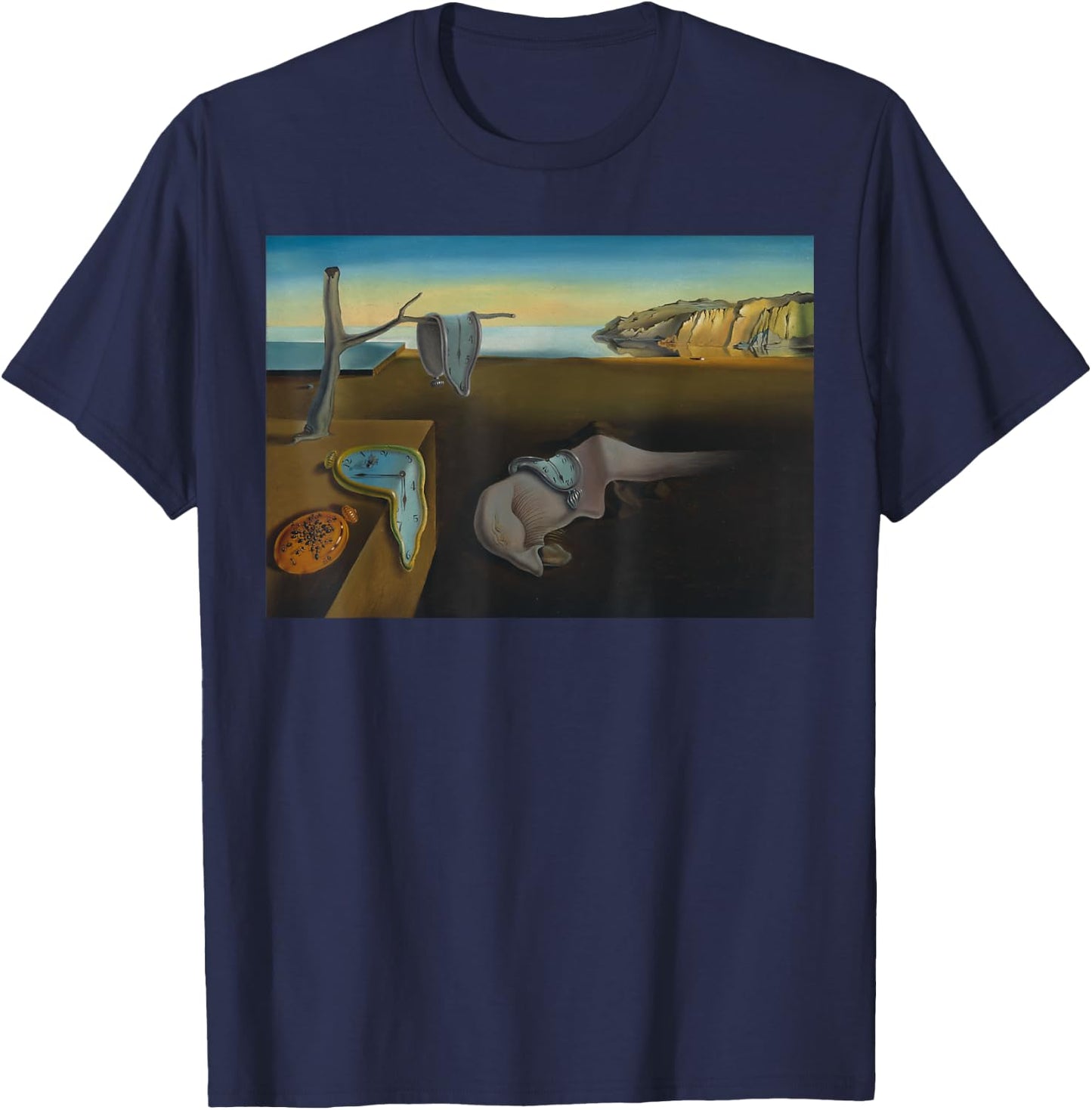 The Persistence of Memory Famous Painting By Dali T-Shirt - T-Shirt | Navy