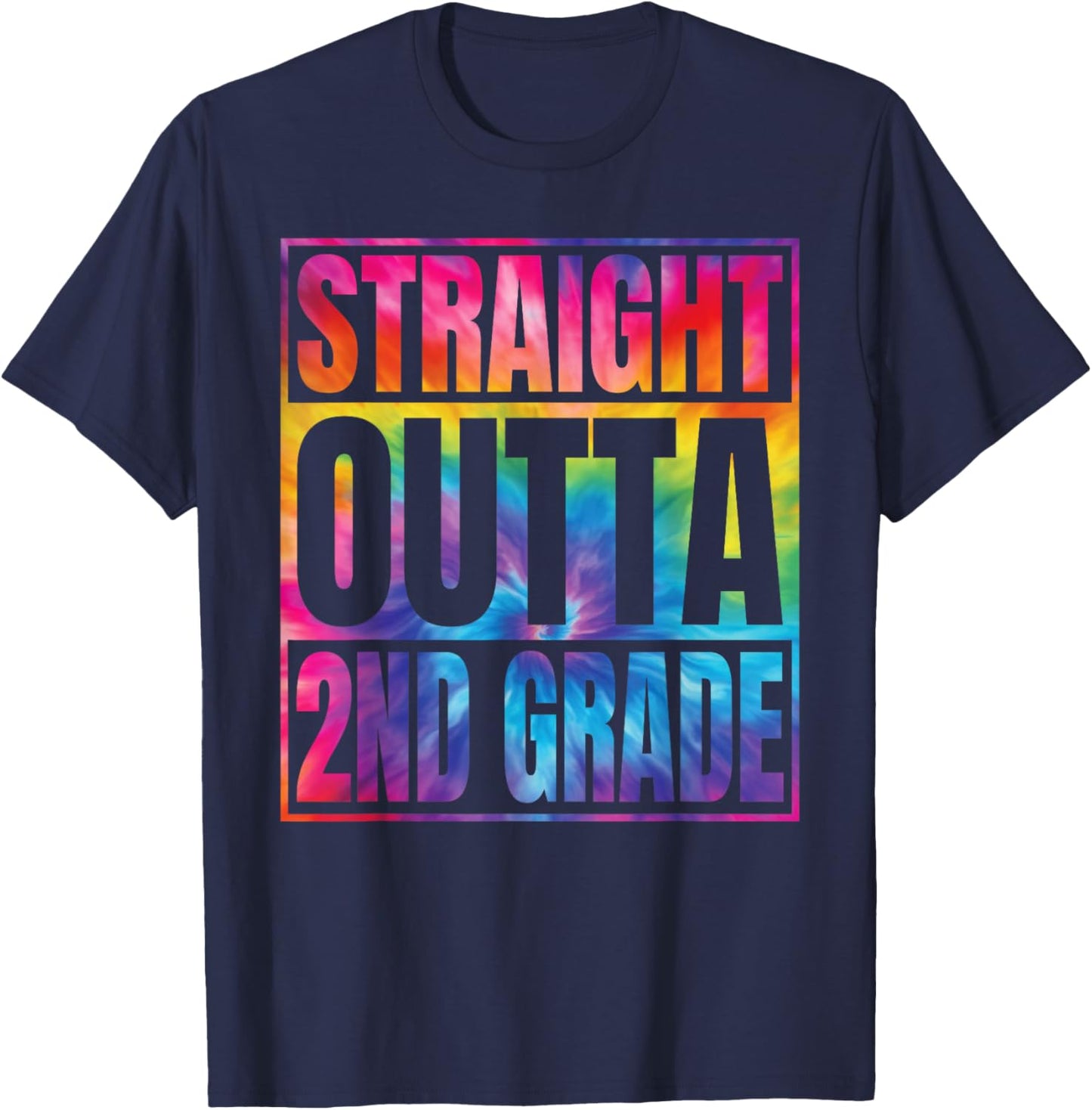 Straight Outta 2nd Grade Great Graduation Gifts Second Grade T-Shirt - T-Shirt | Navy