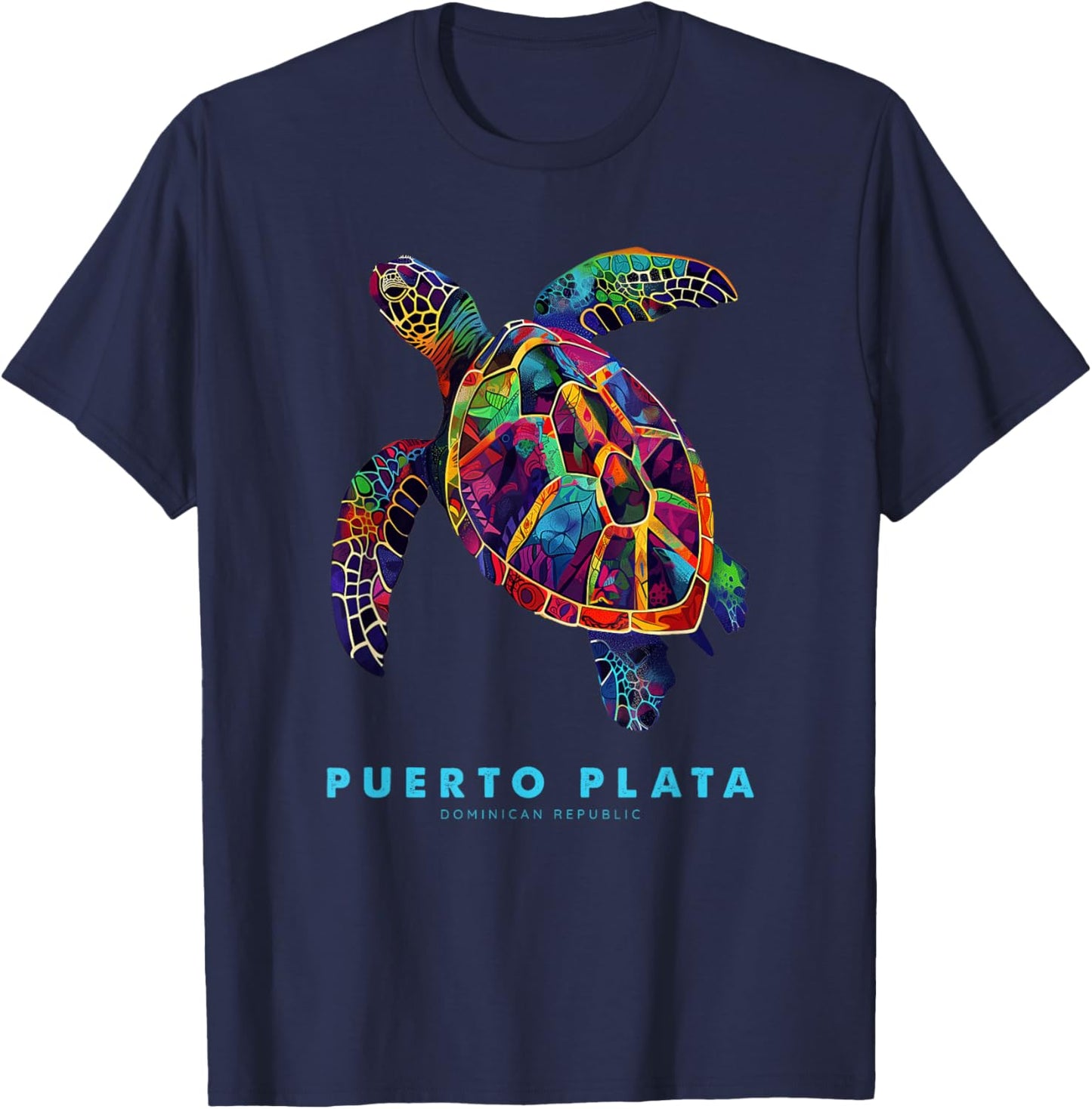 Puerto Plata Dominican Republic Vacation Beach Sea Turtle T-Shirt - T-Shirt | Navy