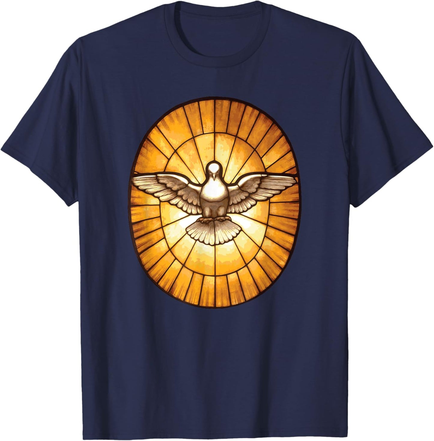 Holy Spirit Dove from St. Peter's Basilica Catholic T-Shirt - T-Shirt | Navy