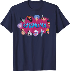 Disney Villain Squad Family Trip Vacation Reunion Grandma T-Shirt - T-Shirt | Navy