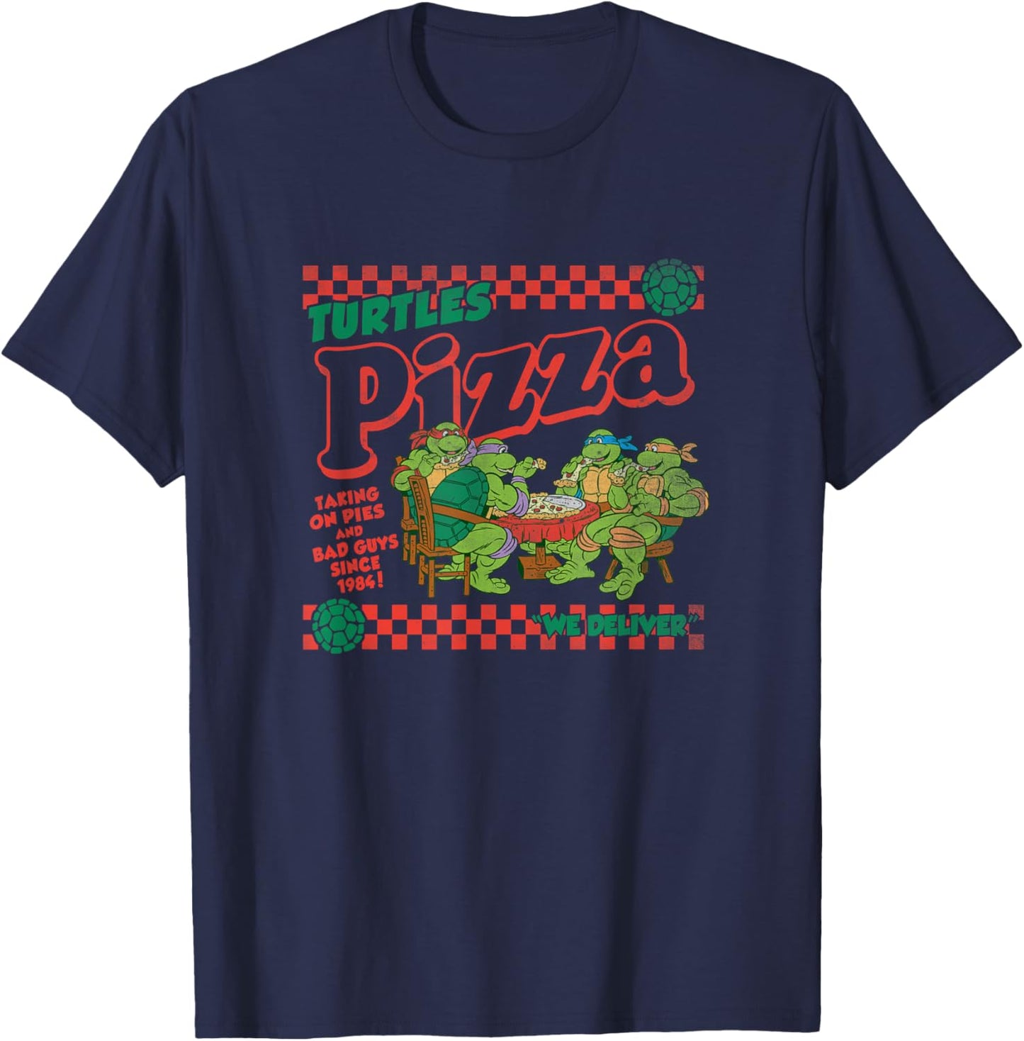 Teenage Mutant Ninja Turtles Pizza Delivery Classic Logo T-Shirt - T-Shirt | Navy