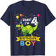4 Year Old Boy 4th Birthday Boy T Rex Dinosaur T-Shirt - T-Shirt | Navy