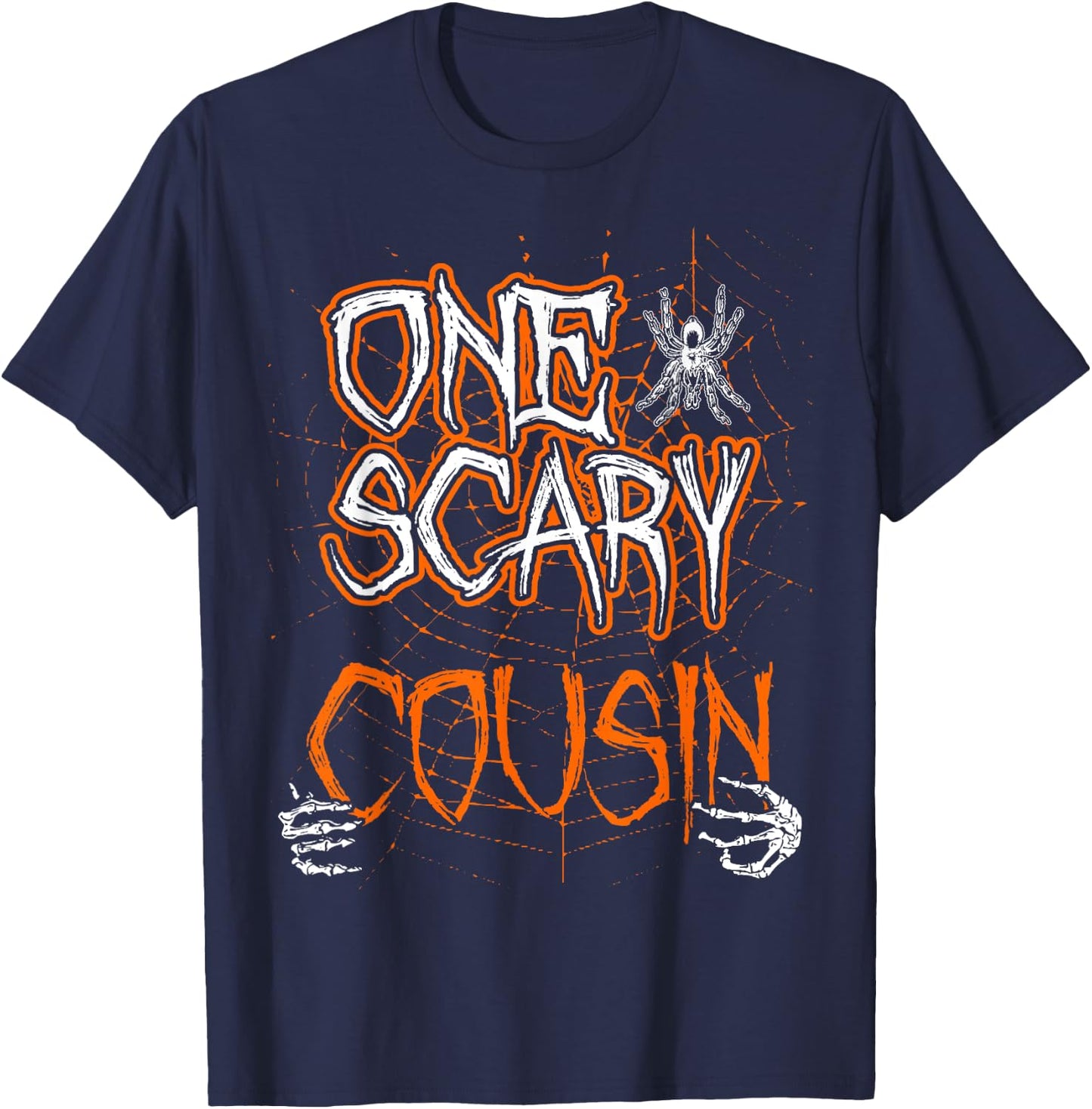 One Scary Cousin Matching Family Halloween costume T-Shirt - T-Shirt | Navy