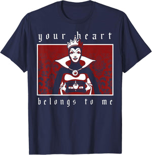 Disney Villains Valentine's Day Evil Queen Heart Portrait T-Shirt - T-Shirt | Navy