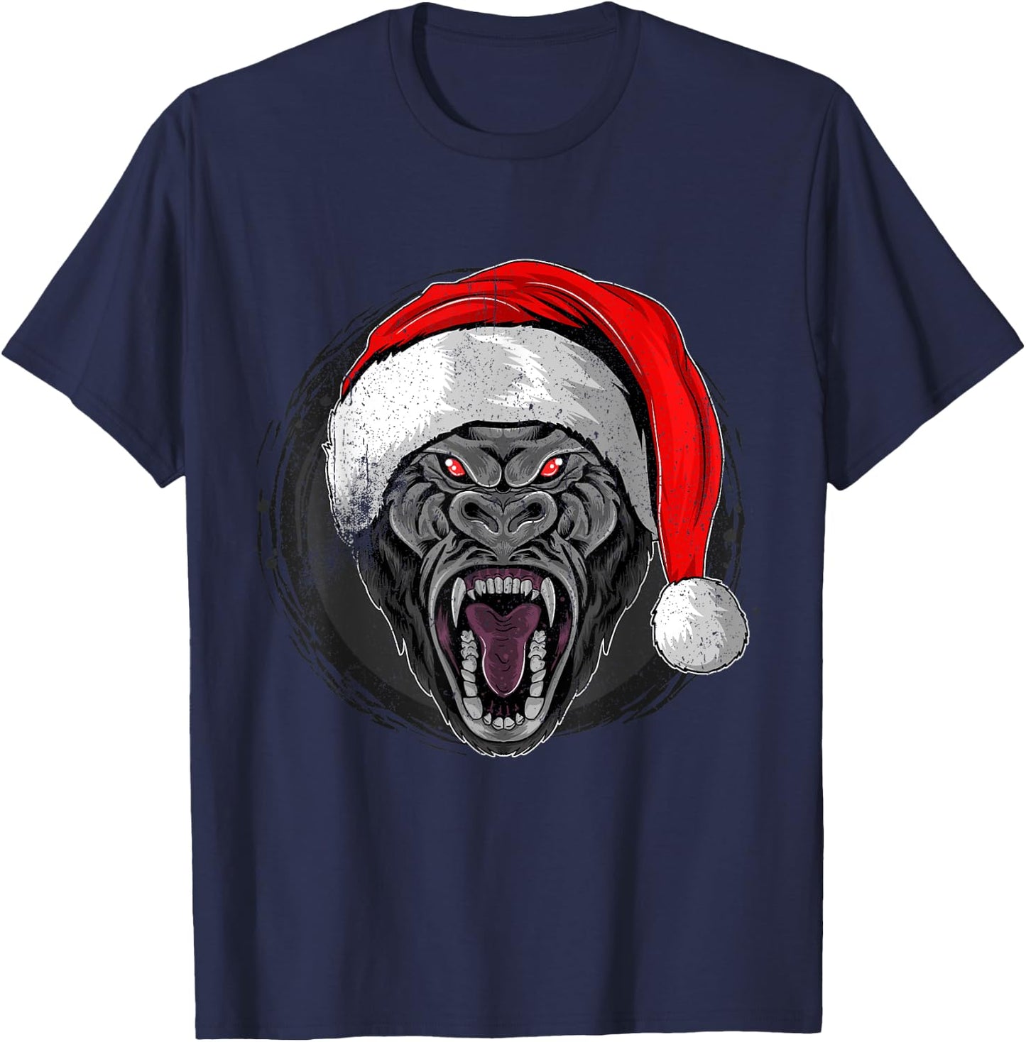 Christmas Gorilla Costume, Funny Gorilla Christmas Pjs T-Shirt - T-Shirt | Navy