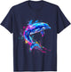Dolphin Ocean Sea Dolphin Artwork Sea Ocean Animal Lover T-Shirt - T-Shirt | Navy