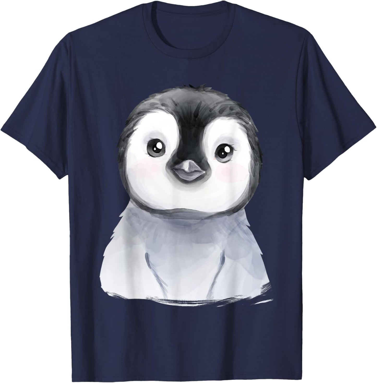 Baby Penguin Chick Watercolor T-Shirt - T-Shirt | Navy