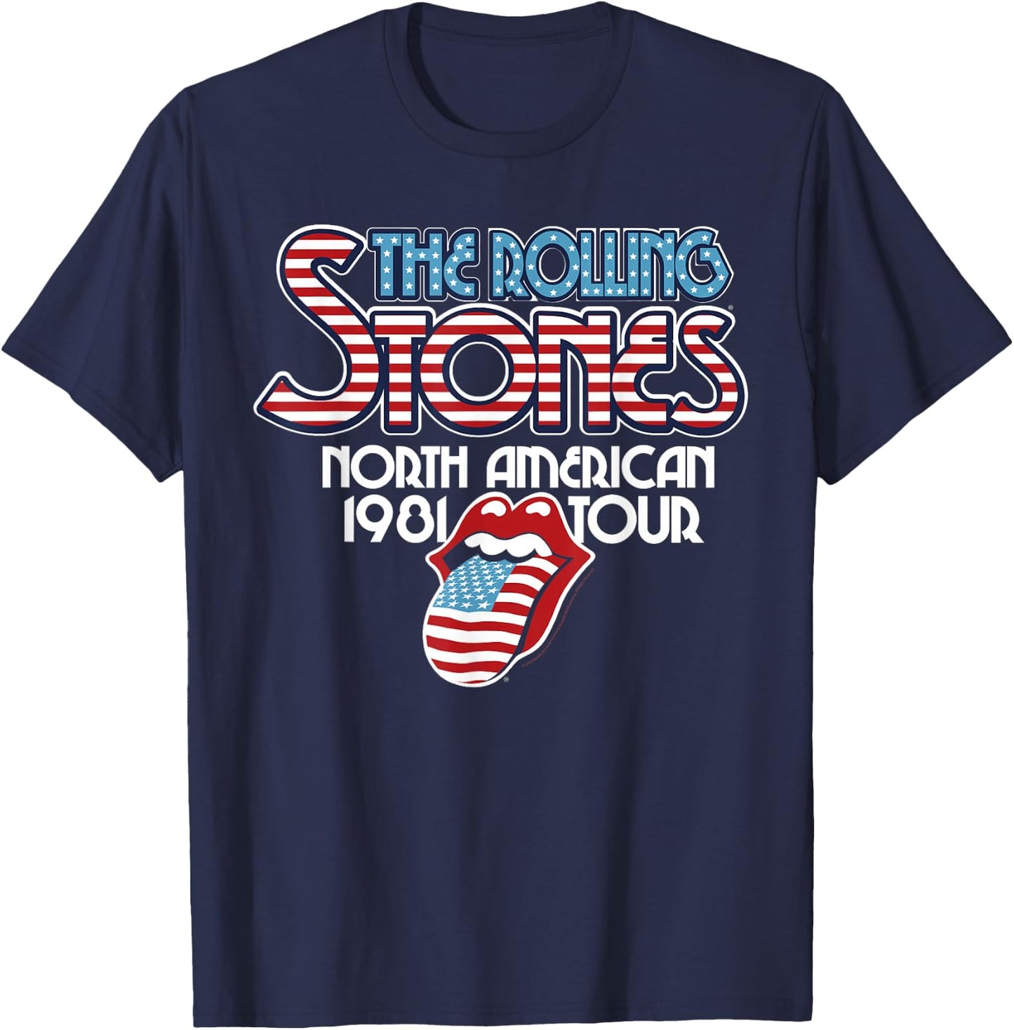 Rolling Stones Official NA Tour 1981 T-Shirt - T-Shirt | Navy