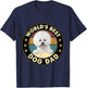 Vintage World's Best Best Bichon Frise Dad Dog Lover Women T-Shirt - T-Shirt | Navy