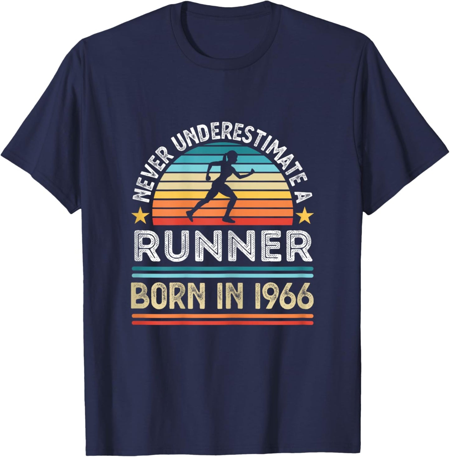 Runner born in 1966 60th Birthday Running Gifts Women T-Shirt - T-Shirt | Navy