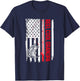 Reel Cool Grandpa Fishing American Flag Funny Papa Dad T-Shirt - T-Shirt | Navy