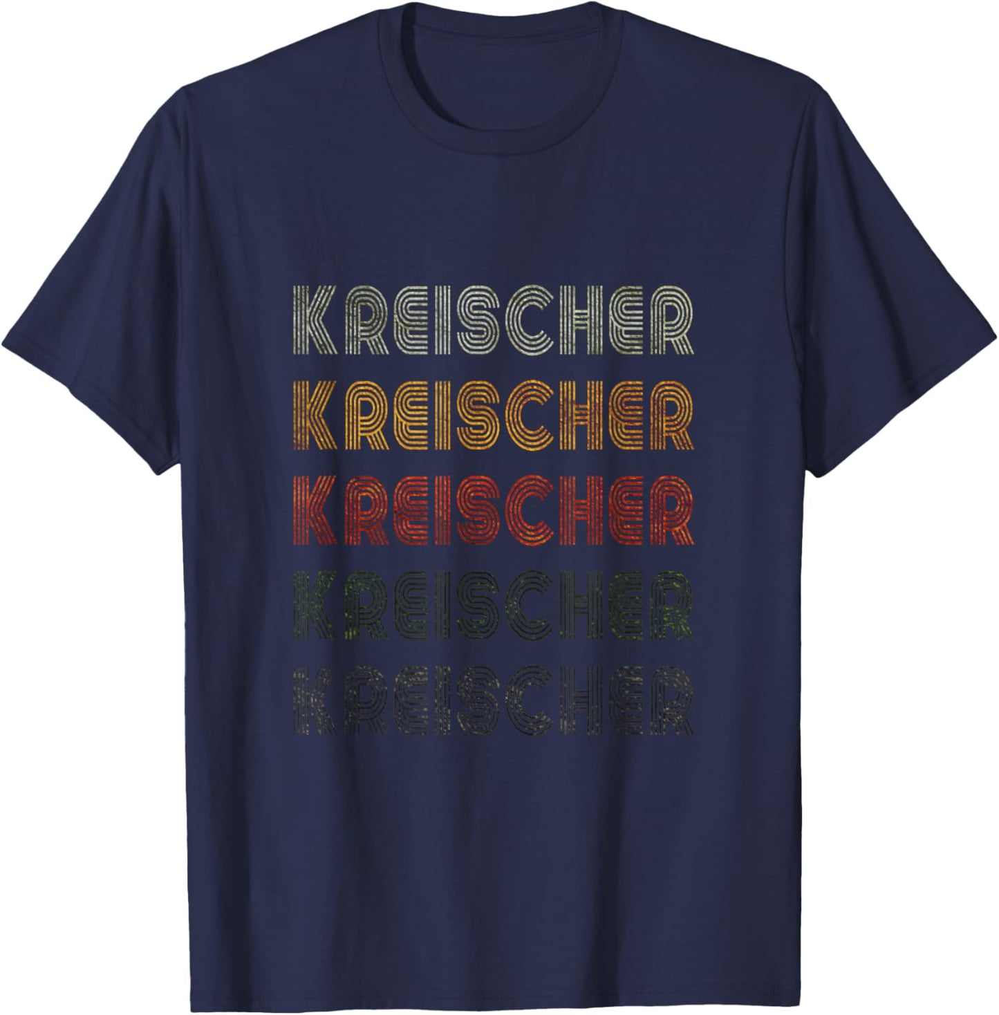 Love Heart Kreischer Grunge Vintage Black Kreischer T-Shirt - T-Shirt | Navy