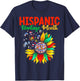 Hispanic Heritage Month Latino Countries Hands Heart Flags T-Shirt - T-Shirt | Navy