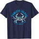 Pawleys Island South Carolina Blue Crab Design T-Shirt - T-Shirt | Navy