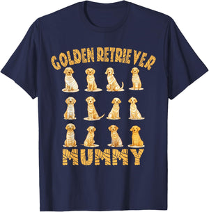 Golden Retriever Mummy Dog Lover Halloween Costume Men Women T-Shirt - T-Shirt | Navy