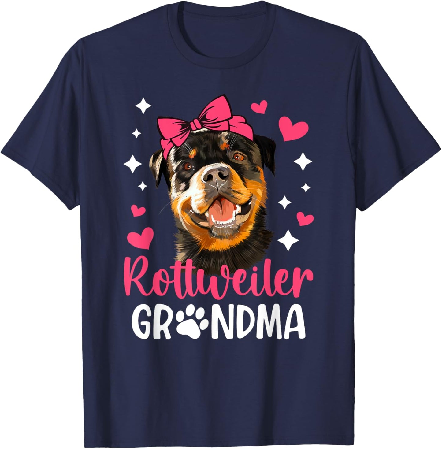 Rottweiler Grandma Rottie Grandma Cute Rottie Grandmother T-Shirt - T-Shirt | Navy