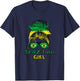 Brasilianisches Mädchen Brasilien Mädchen Brasilien Frauen Flagge T-Shirt - T-Shirt | Navy