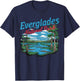Everglades National Park Illustration Hiking Retro Florida T-Shirt - T-Shirt | Navy