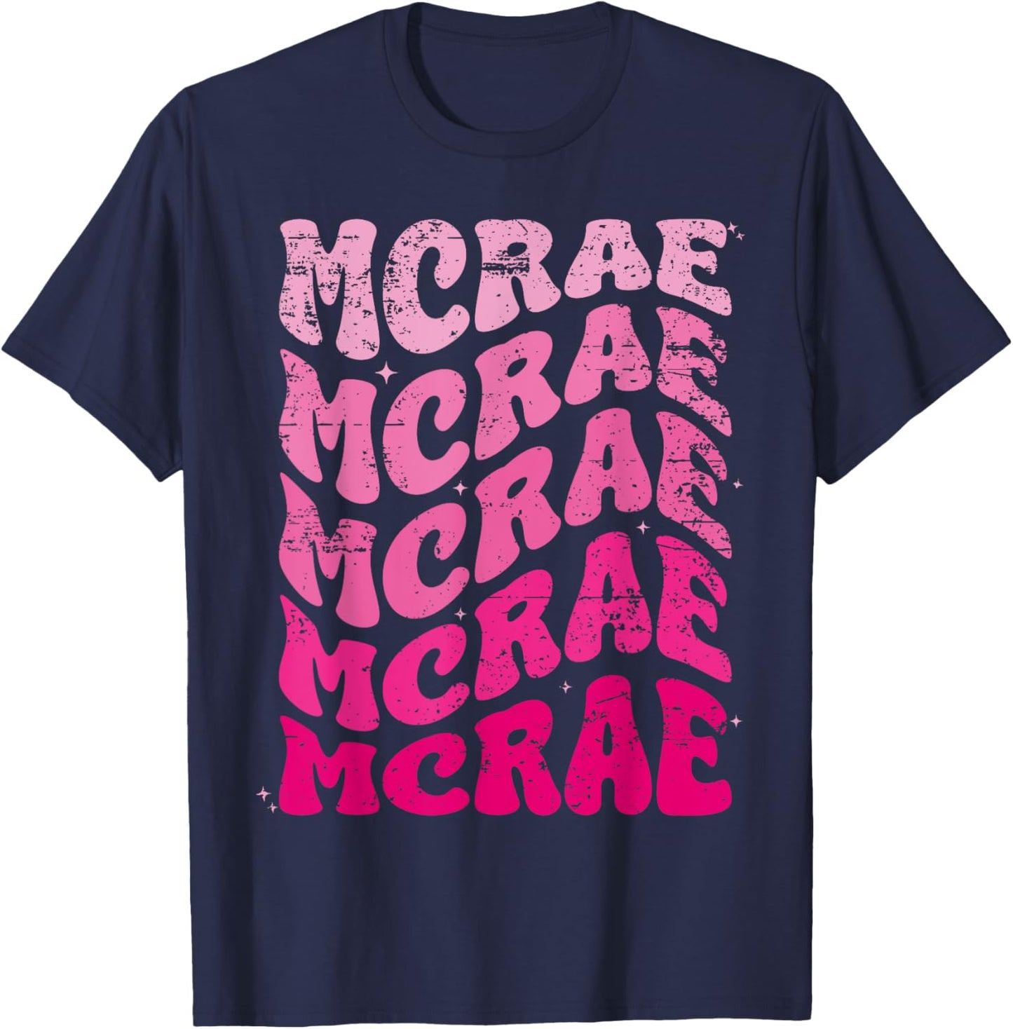 MCRAE Personalized Name I love MCRAE 70's Vintage T-Shirt - T-Shirt | Navy