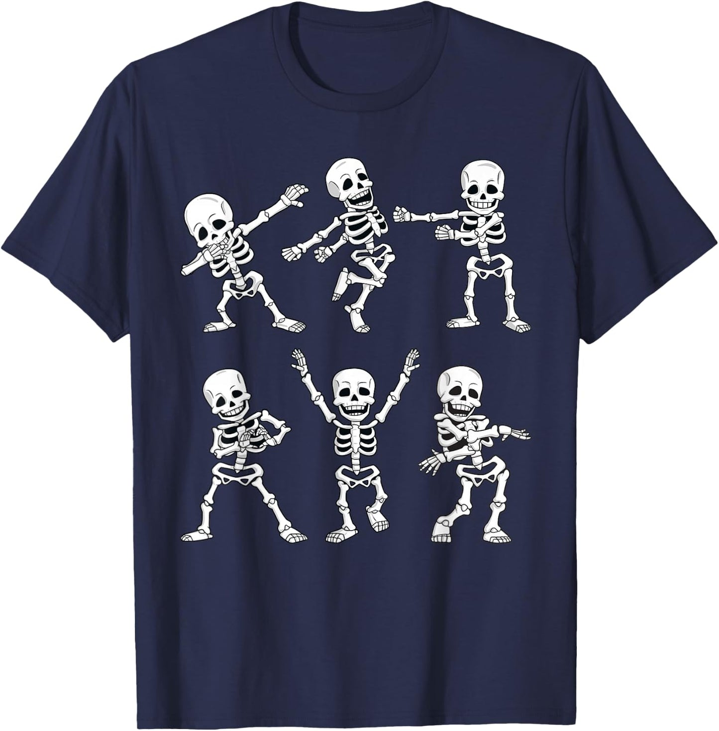 Dancing Skeletons Dance Challenge Boys Girl Kids Halloween Small T-Shirt - T-Shirt | Navy