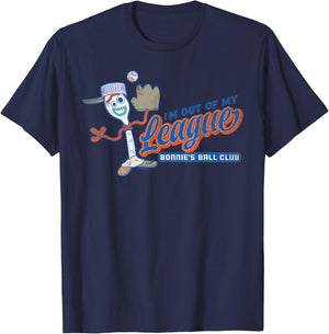 Disney and Pixar's Toy Story Forky Baseball Sports My League T-Shirt - T-Shirt | Navy