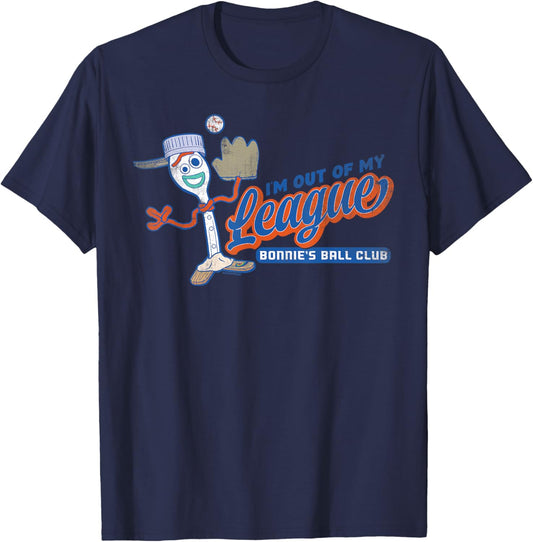Disney and Pixar's Toy Story Forky Baseball Sports My League T-Shirt - T-Shirt | Navy