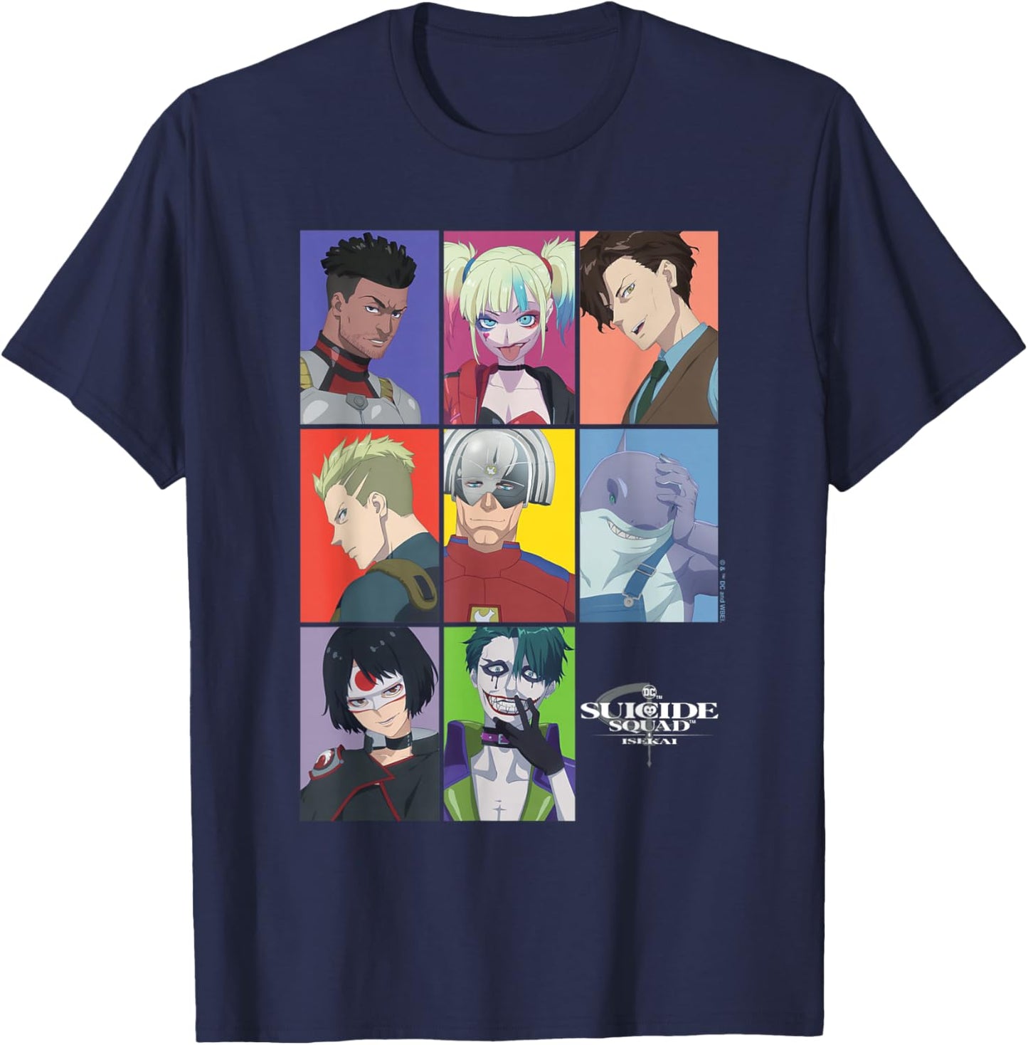 Suicide Squad Isekai Portraits T-Shirt - T-Shirt | Navy