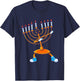 Dabbing Menorah Hanukkah Dancing Chanukah Kids Girls Boys T-Shirt - T-Shirt | Navy