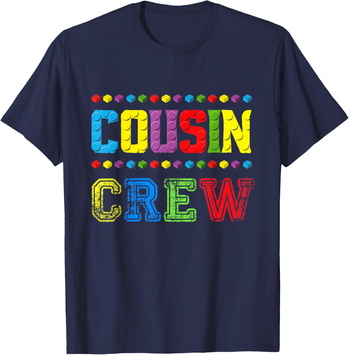 Cousin Crew Building Blocks Master Builder Brick Toy Squad T-Shirt - T-Shirt | Navy