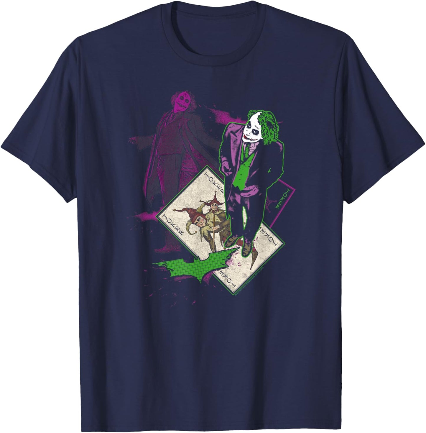 Batman Dark Knight Wild Card T-Shirt - T-Shirt | Navy