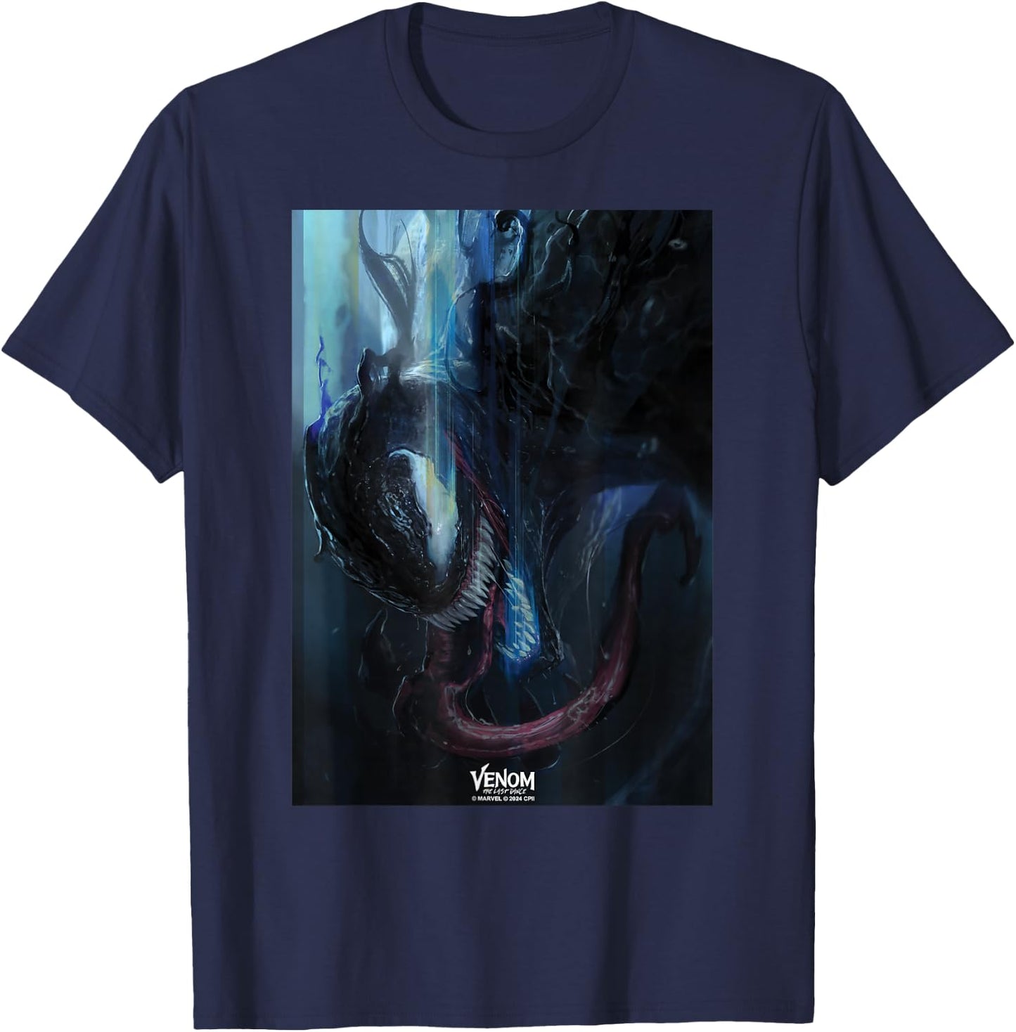 Marvel Venom: The Last Dance Venom Symbiote Streak Art T-Shirt - T-Shirt | Navy