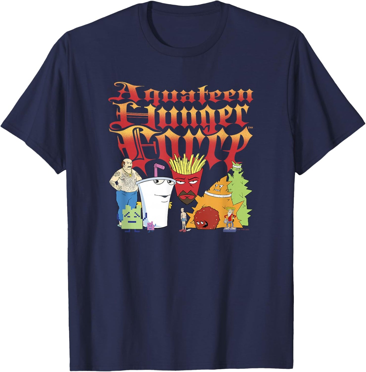 Aqua Teen Hunger Force Group Power Pose T-Shirt - T-Shirt | Navy