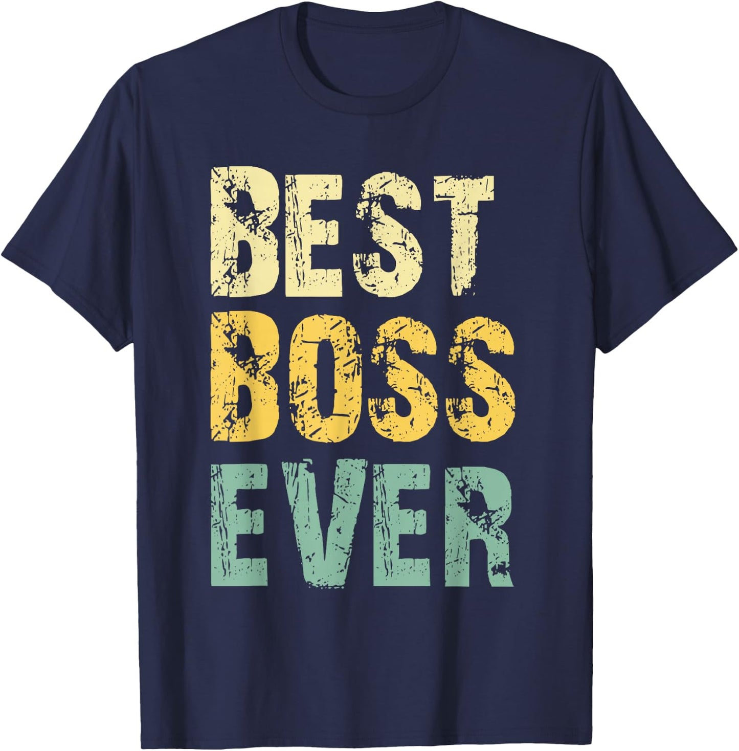 Best Boss Ever Retro Vintage Gift T-Shirt - T-Shirt | Navy