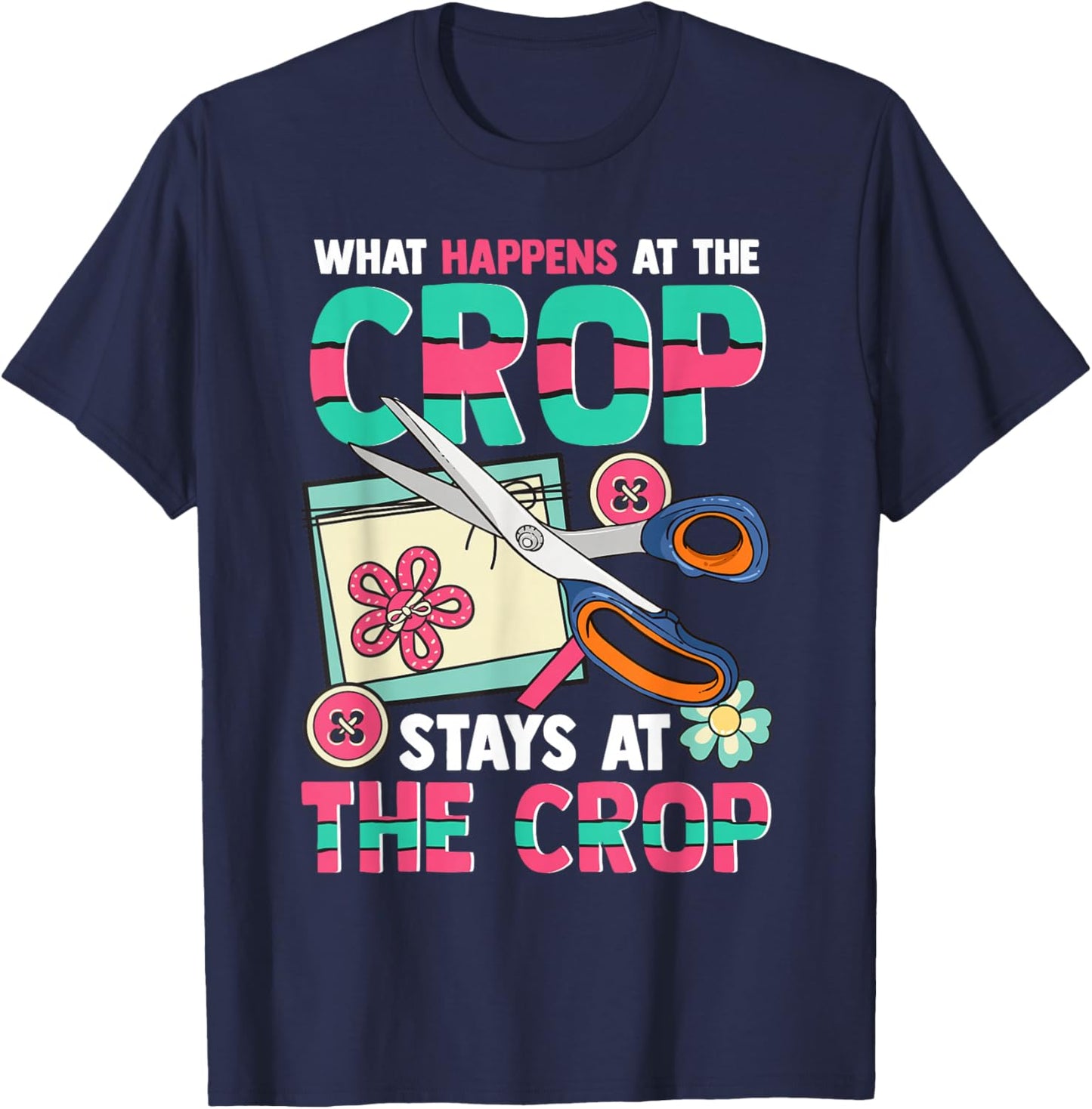 Scrapbook Crop Retreat Hand Crafting Scrapbooking Hobby Small T-Shirt - T-Shirt | Navy