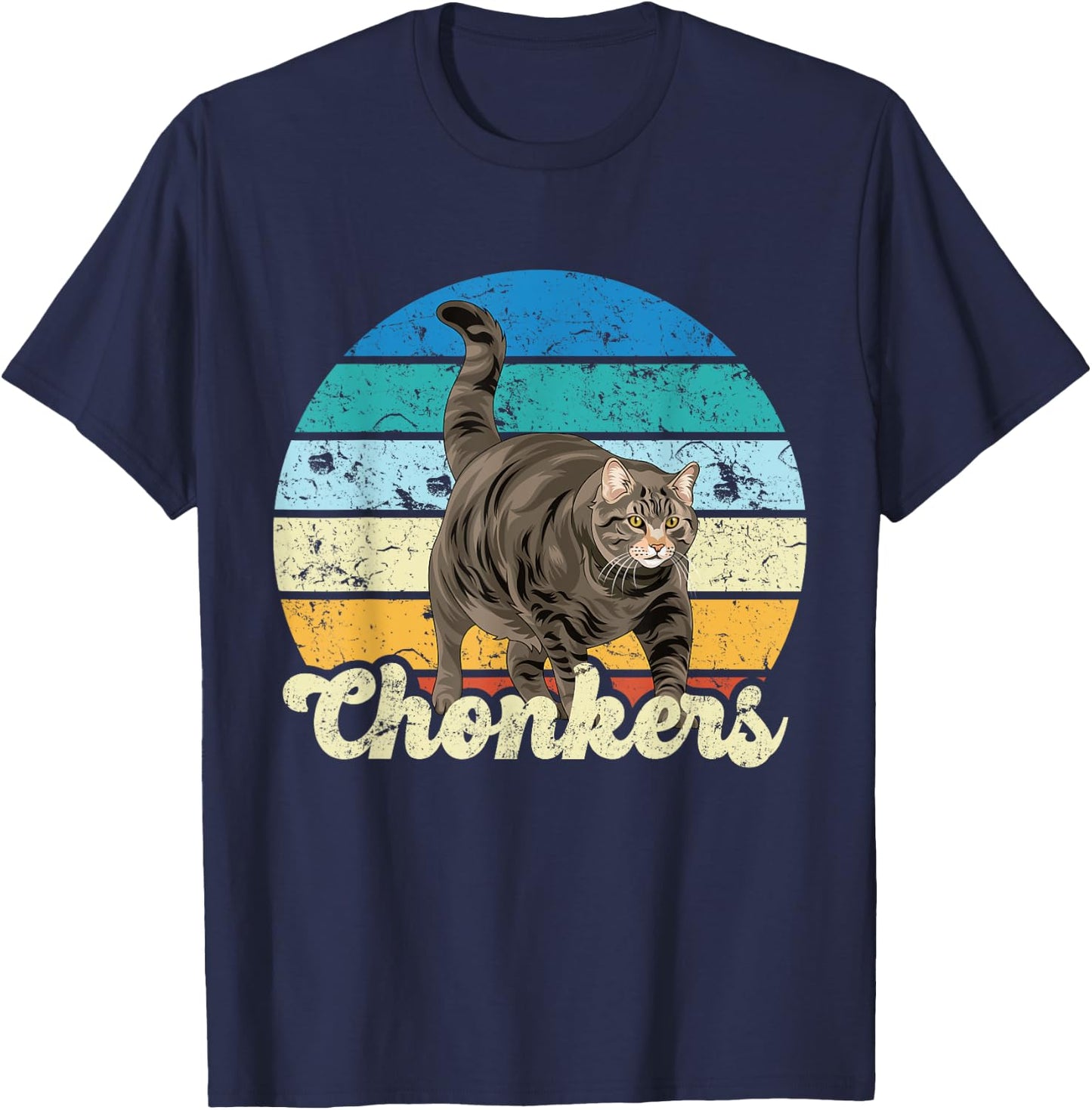 Chonkers Funny Chonk Cat Meme Chonky Boi T-Shirt - T-Shirt | Navy