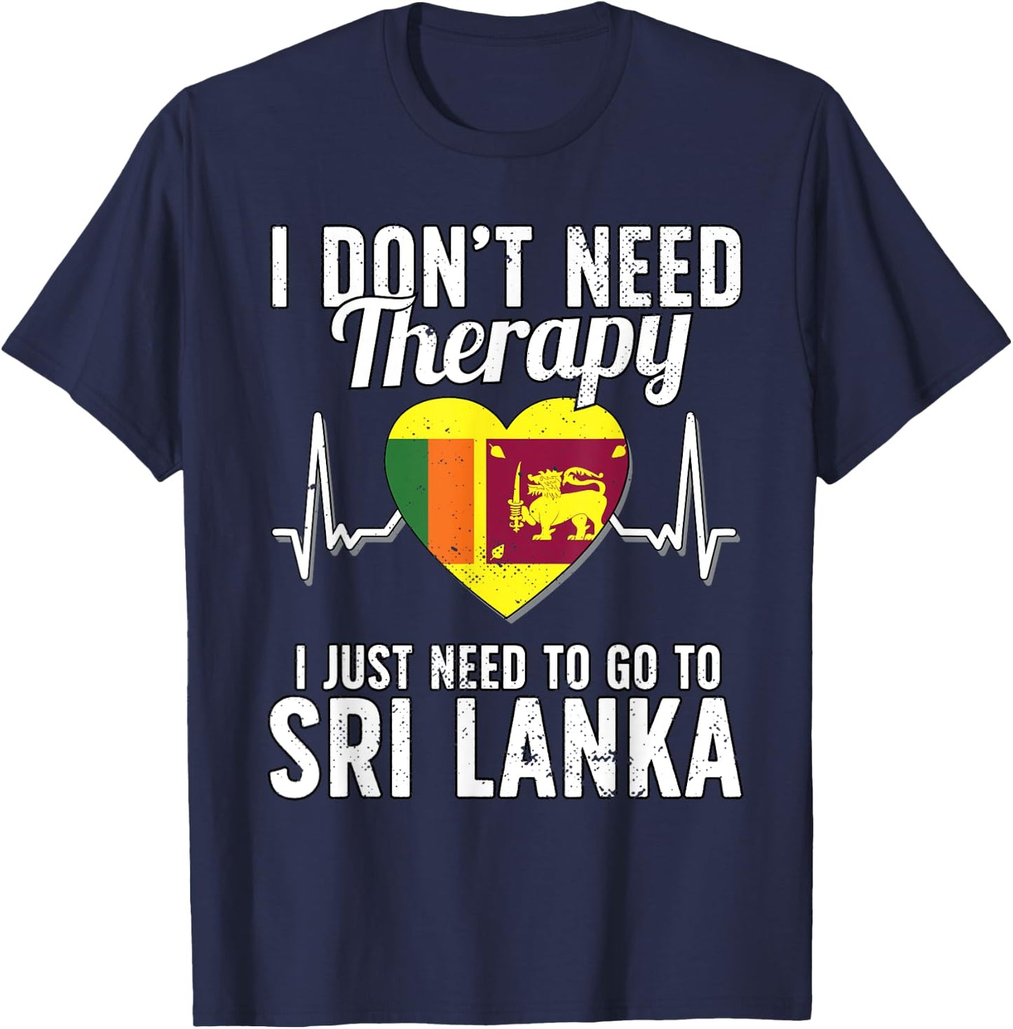 Sri Lanka Flag I Vacation Sri Lanka T-Shirt - T-Shirt | Navy