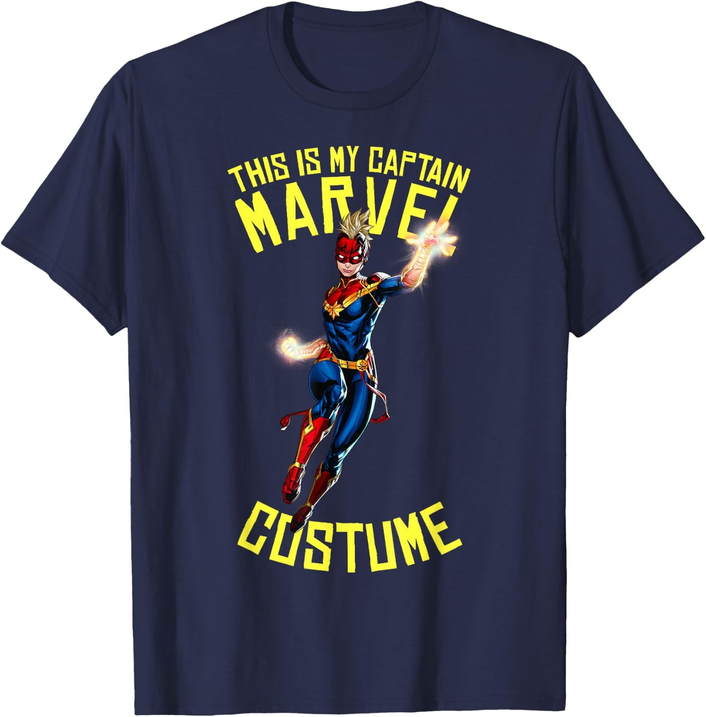 Marvel Halloween This Is My Captain Marvel Costume T-Shirt - T-Shirt | Navy