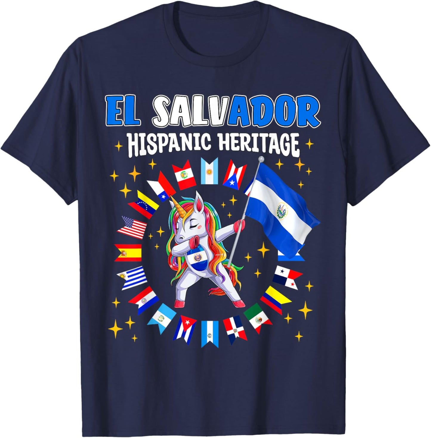 Hispanic Heritage Month El Salvador kids boys girls toddler T-Shirt - T-Shirt | Navy