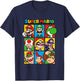 Super Mario Classic Big Character Box Up Portraits T-Shirt - T-Shirt | Navy