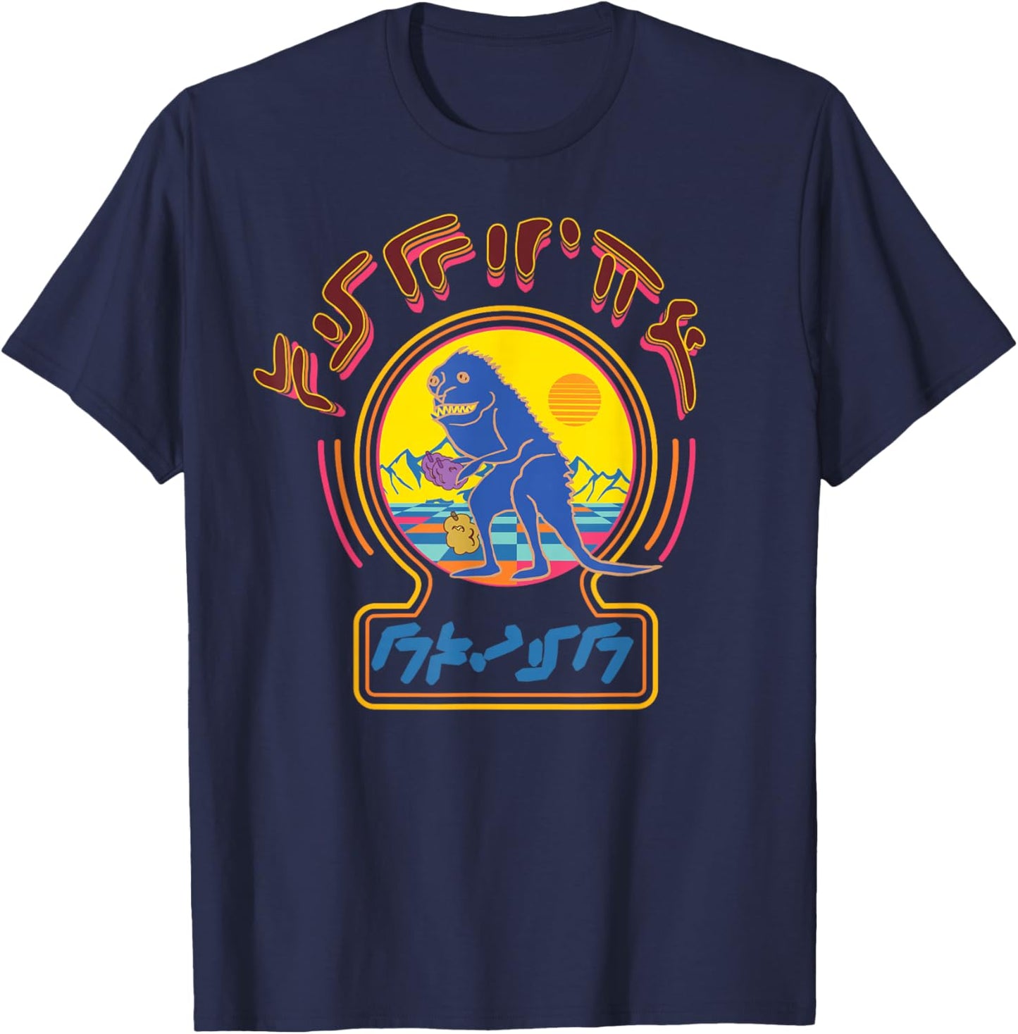 Marvel Guardians of the Galaxy Volume 3 Alien Creature Sign T-Shirt - T-Shirt | Navy
