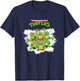 Mademark x Teenage Mutant Ninja Turtles - Original Teenage Mutant Ninja Turtles Classic Retro Logo T-Shirt - T-Shirt | Navy