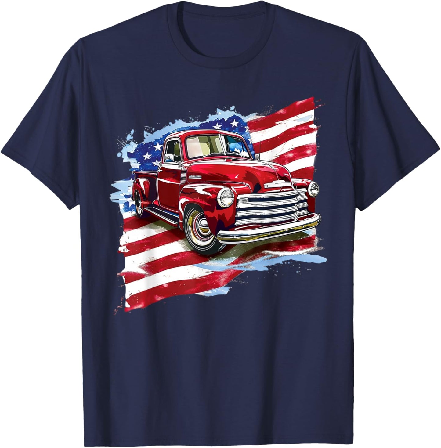 Vintage Pick Up Truck T-Shirt - T-Shirt | Navy